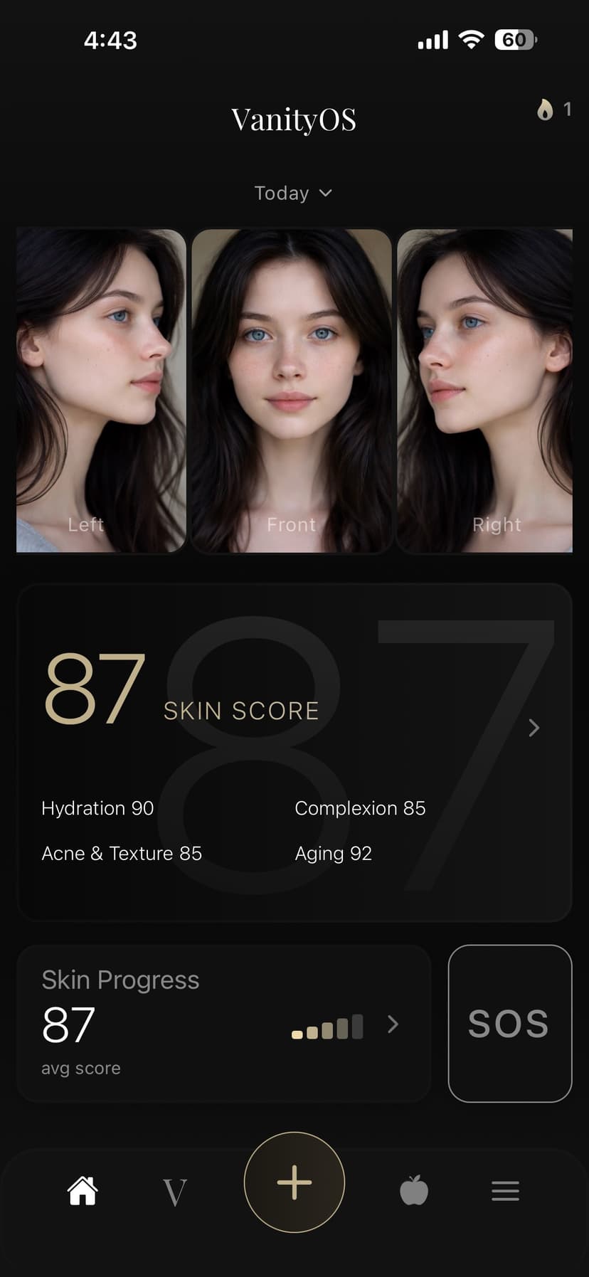 VanityOS skin tracking